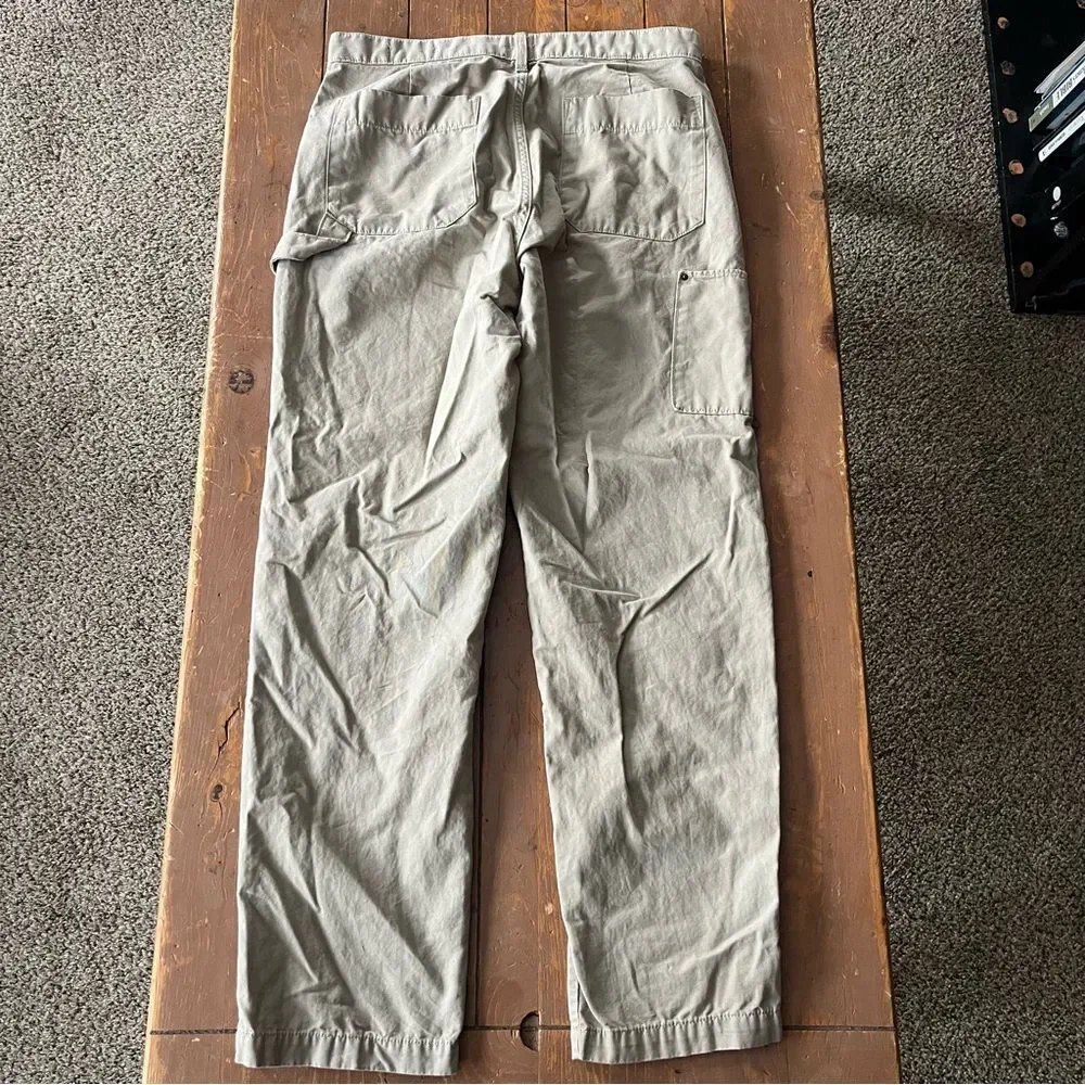 GAP Men's Carpenter Pants 30x30 Khaki Beige Relaxed Fit Workwear - Picture 6 of 9